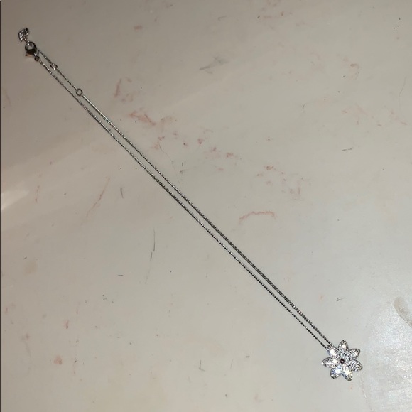 Swarovski Jewelry - Swarovski White Crystal Flower Necklace